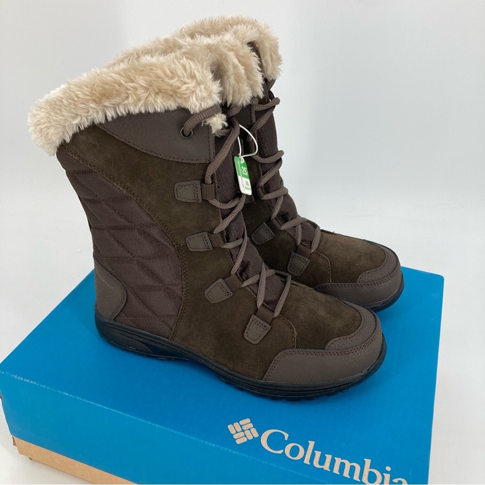 Columbia Ice Maiden II Boots Insulated Non Slip Waterproof Lightweight Lace Up 8